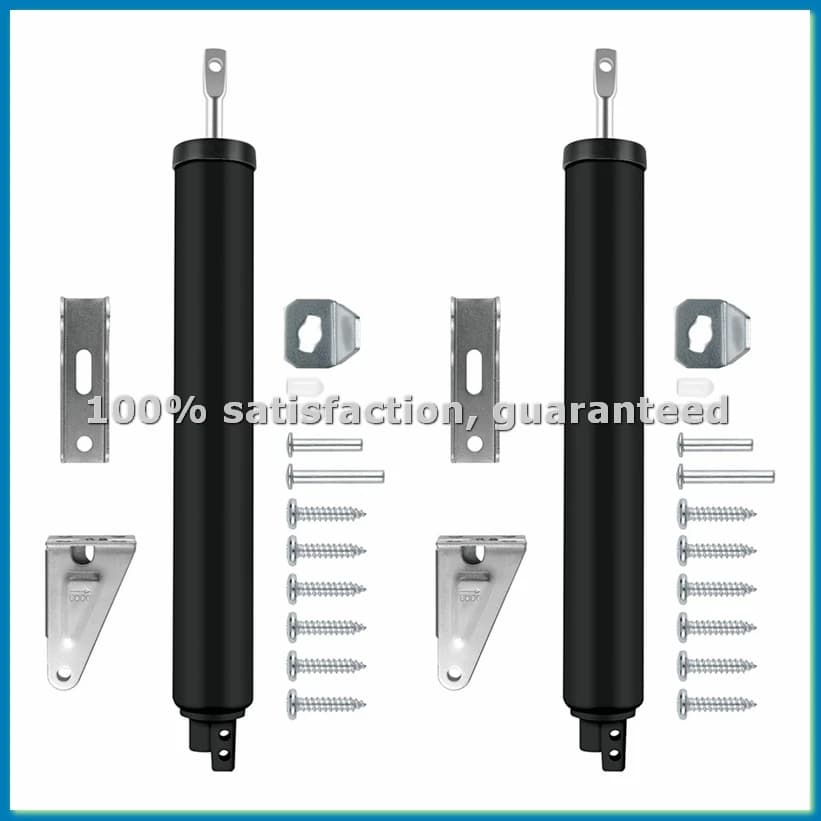 2PCS Screen and Storm Door Closer Kit,Pneumatic Screen and Storm Door Closer,Screen and Storm Door Push Button Latch Set-A32R