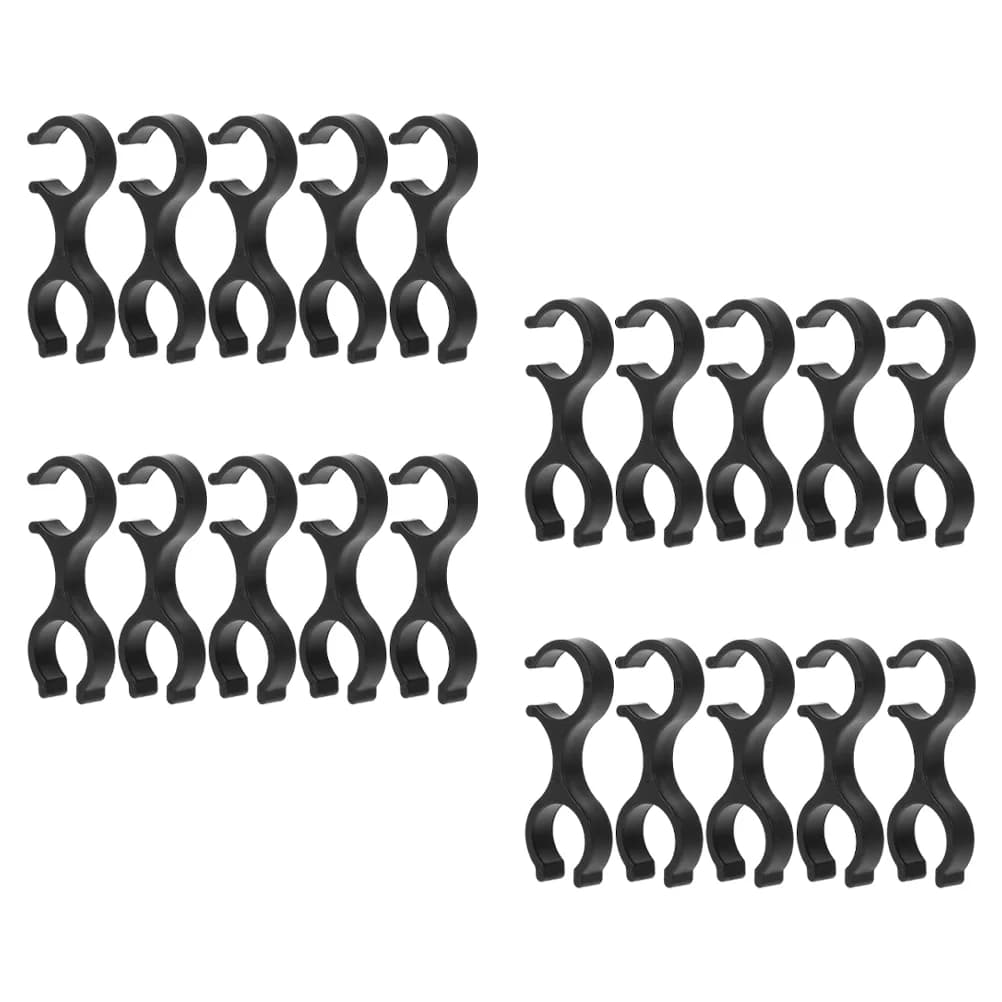 20 pieces clip for trekking poles plastic buckles accessories for walking sticks connectors for trekking poles clip for camping portable sticks