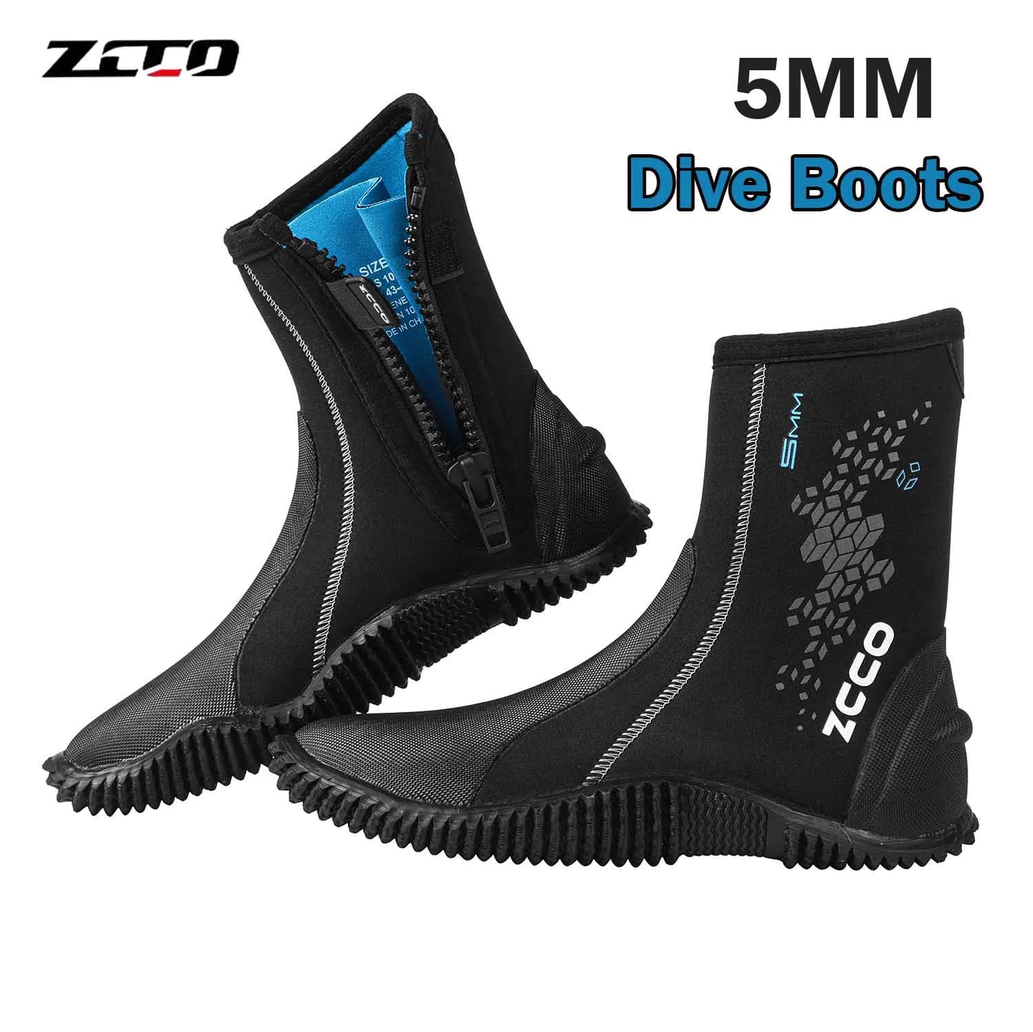 New 5MM Neoprene Diving Boots Scuba Diving Snorkeling Water Shoes Beach Surfing Anti Slip Boots Snorkeling Water Shoes