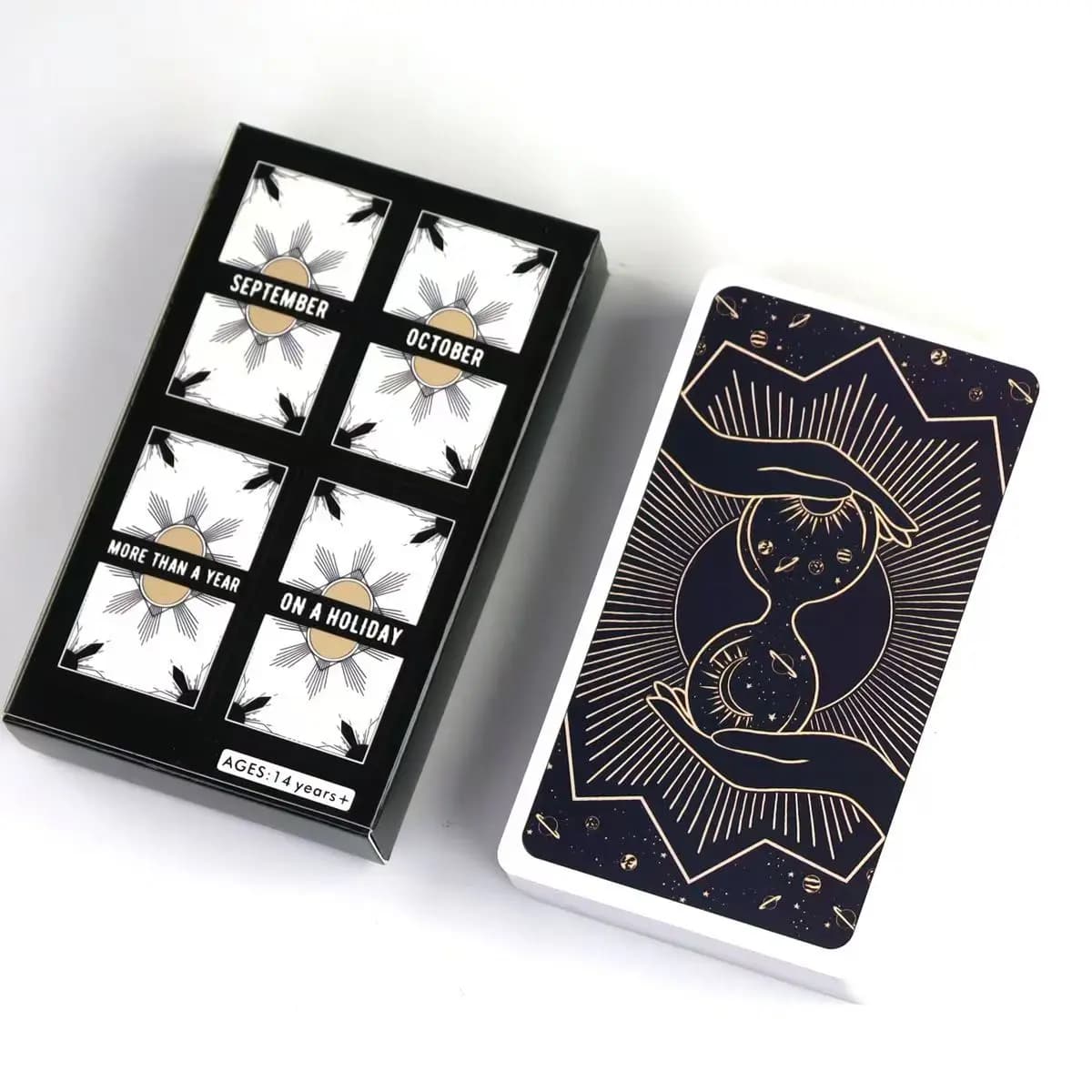 Carte Oracle con cronometraggio divino da 10,3 * 6 cm - Quando? Ricevi risposte veloci per domande relativi al tempo con 54 carte