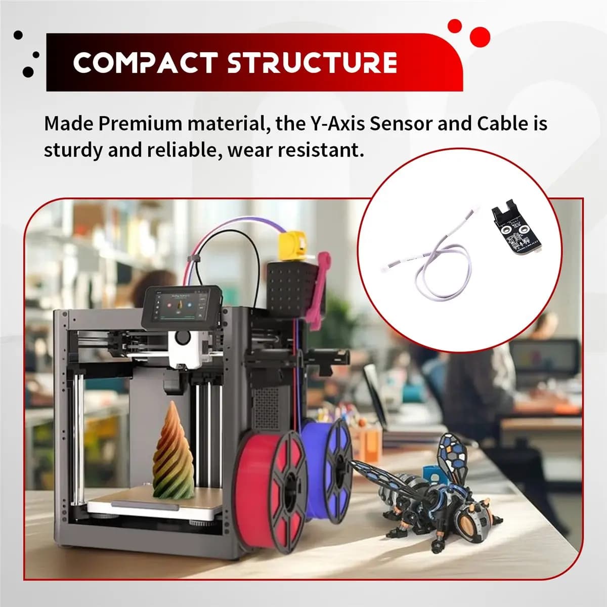NEW FACTORY~1Pc for AD5X Y- Sensor and Cable - 3D Printer Parts