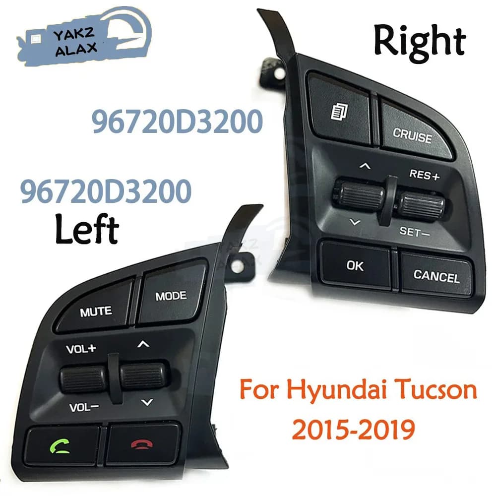 Volante Interruttore di Controllo di Crociera Pulsante per Hyundai Tucson 2015 2016 2017 2018 2019 96720D3200 96710D3500 Accessori Auto