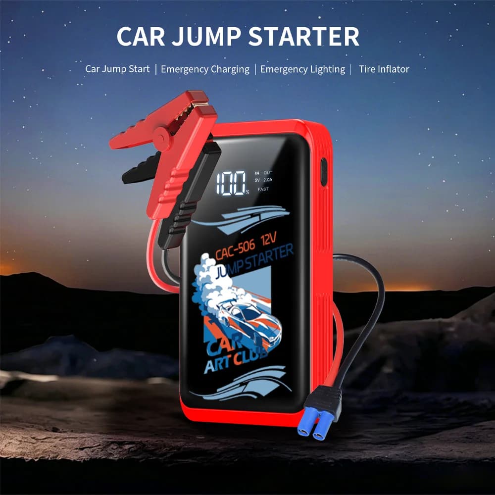 Smart All-in-One Jump Starter 12V Portable Power Bank – QC 3.0 Dual USB for SUV, Truck, Phone, Laptop & Car Emergency