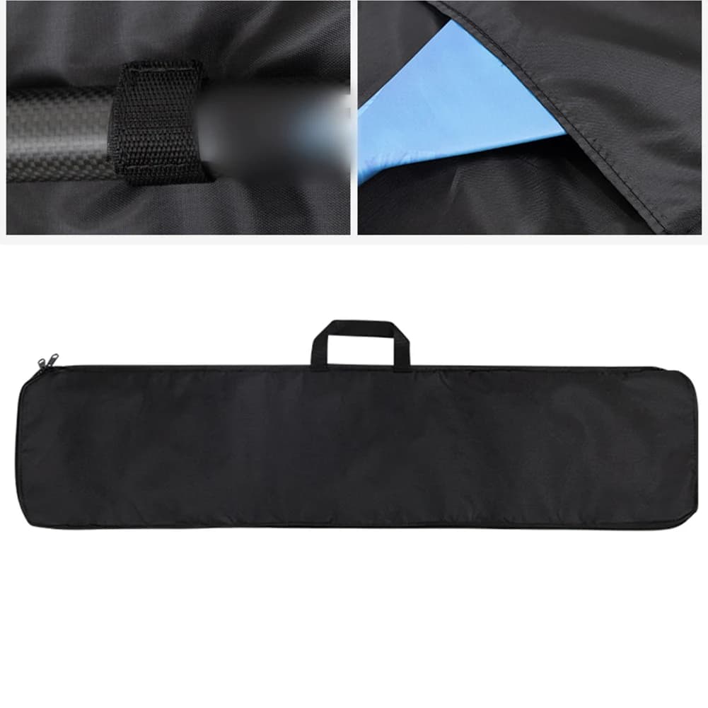 Borsa portaoggetti per paddle board in tessuto Oxford nero con chiusura a coulisse e tasca in rete per lo scarico dell'acqua, pratica per pagaie da kayak