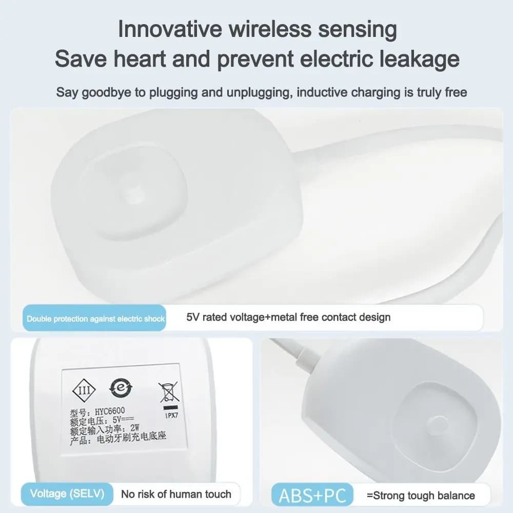 Caricatore Rapido per Spazzolino Elettrico, Base di Ricarica Universale Plug & Play 5V per Philips HX2421 HX2431 HX2023