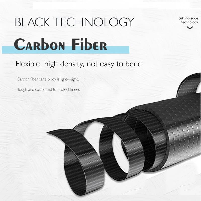 Hot Sale Carbon Fiber Trekking Sticks - Ultralight 3K Fabric Walking Sticks for Hiking and Climbing | Portable and Durable