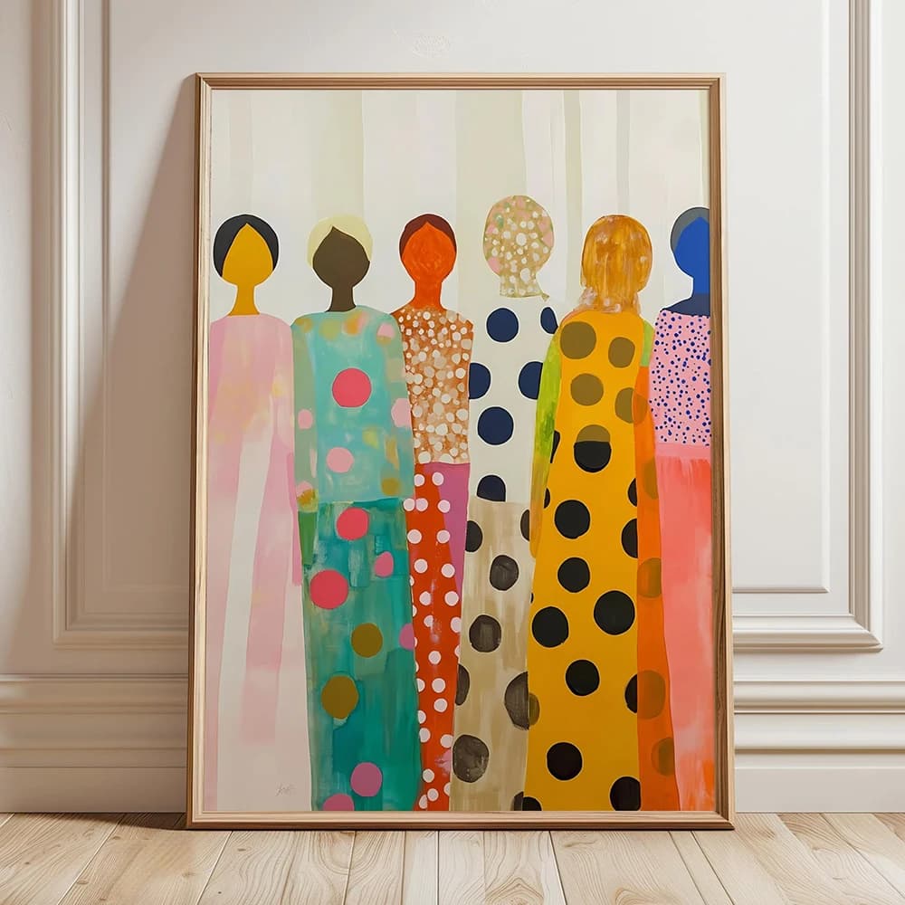 Dipinto astratto su tela, donne di diverse tinte di pelle, poster e stampe, decorazioni murali per soggiorno, decorazioni per la casa, immagine senza cornice
