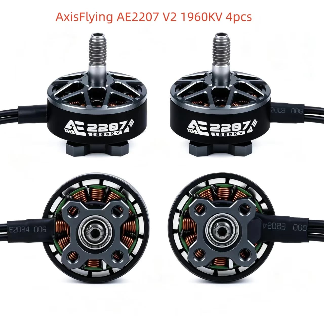 AxisFlying 2207 AE2207 V2 Brushless Engine 1860KV 1960KV 4-6S Compatible with 5 inch propeller for Flower Fly Traversing Drone 5mm