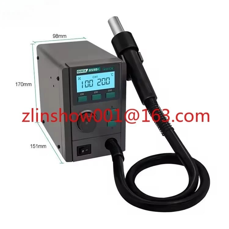859D + 220 V/110 V 580 W Stazione di Saldatura Ad Aria Calda Display Digitale A LED Vento Morbido Pistola di Calore Ad Aria Calda SMD BGA Stazione di Rilavorazione strumenti