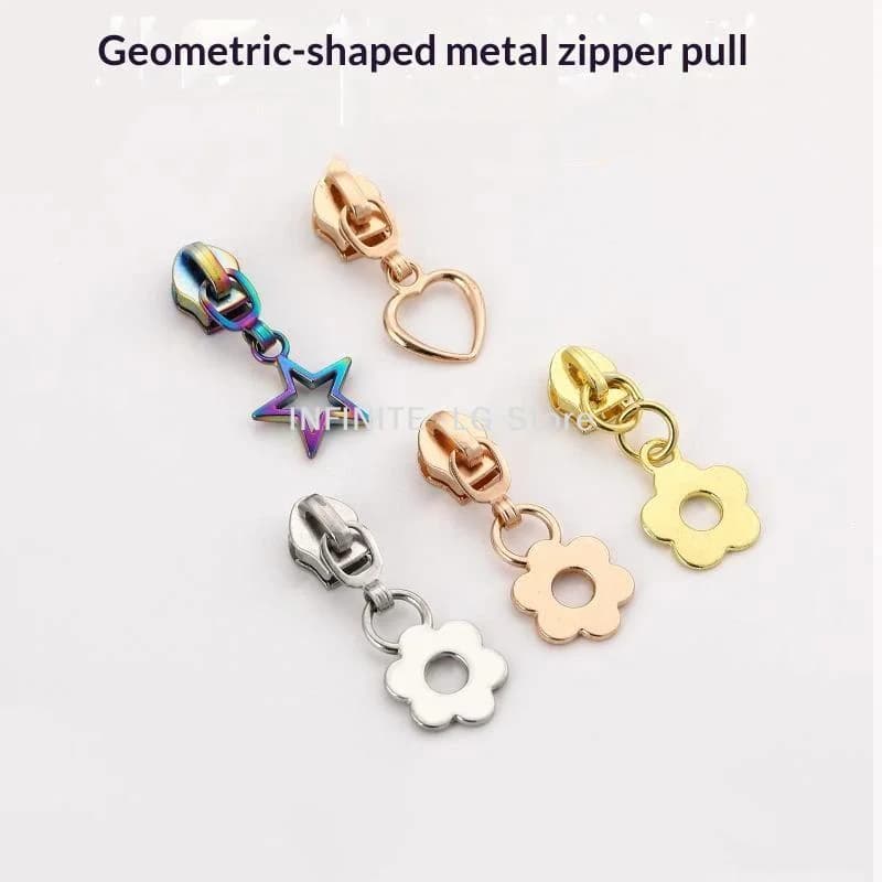 5Pcs Sewing Closure Repair Kit Accessory Star Zipper Slider Puller For Zip Jacket Nylon Zips Pull Bag Zippers HeadINFINITE -LG