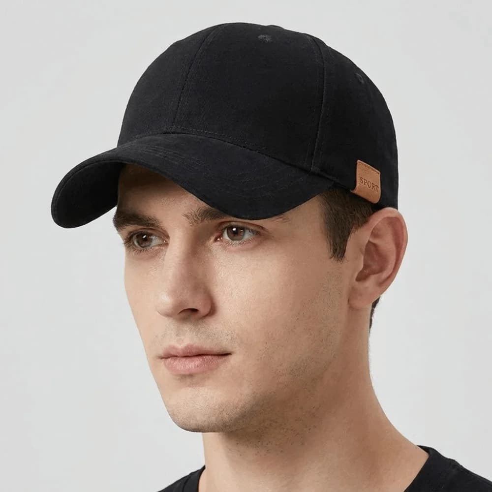 Cappellino da Baseball Casual Tinta Unita, Versatile, con Protezione Solare, Regolabile in Cotone, per Esterni