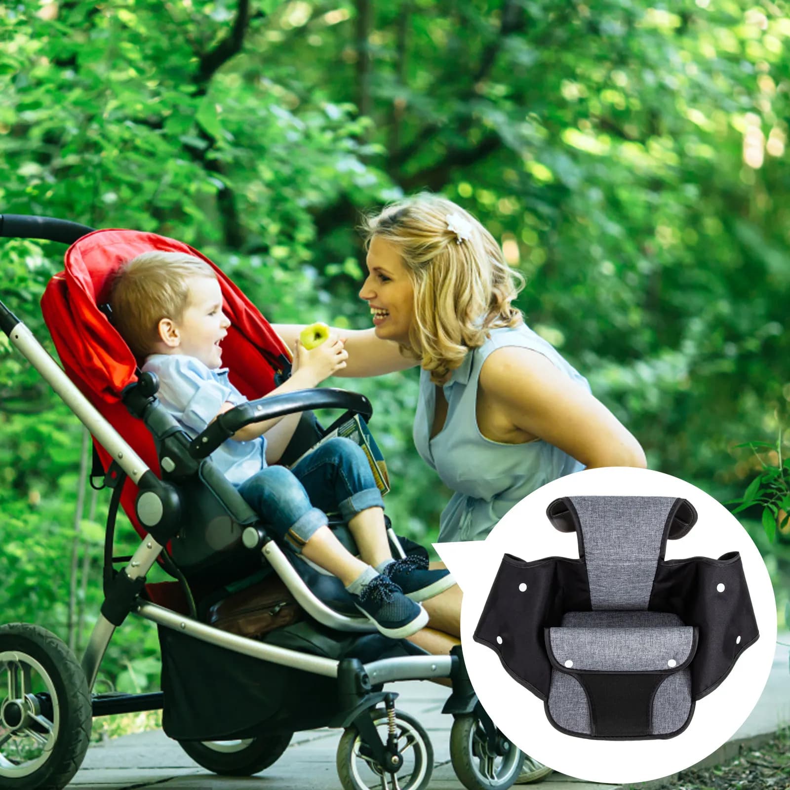 Cuscino Imbottito per Passeggino, Imbottitura Morbida e Confortevole per Seggiolino Auto, Cuscino di Supporto per Tutti i Passeggini e Seggioloni, Facile da Pulire e Portatile