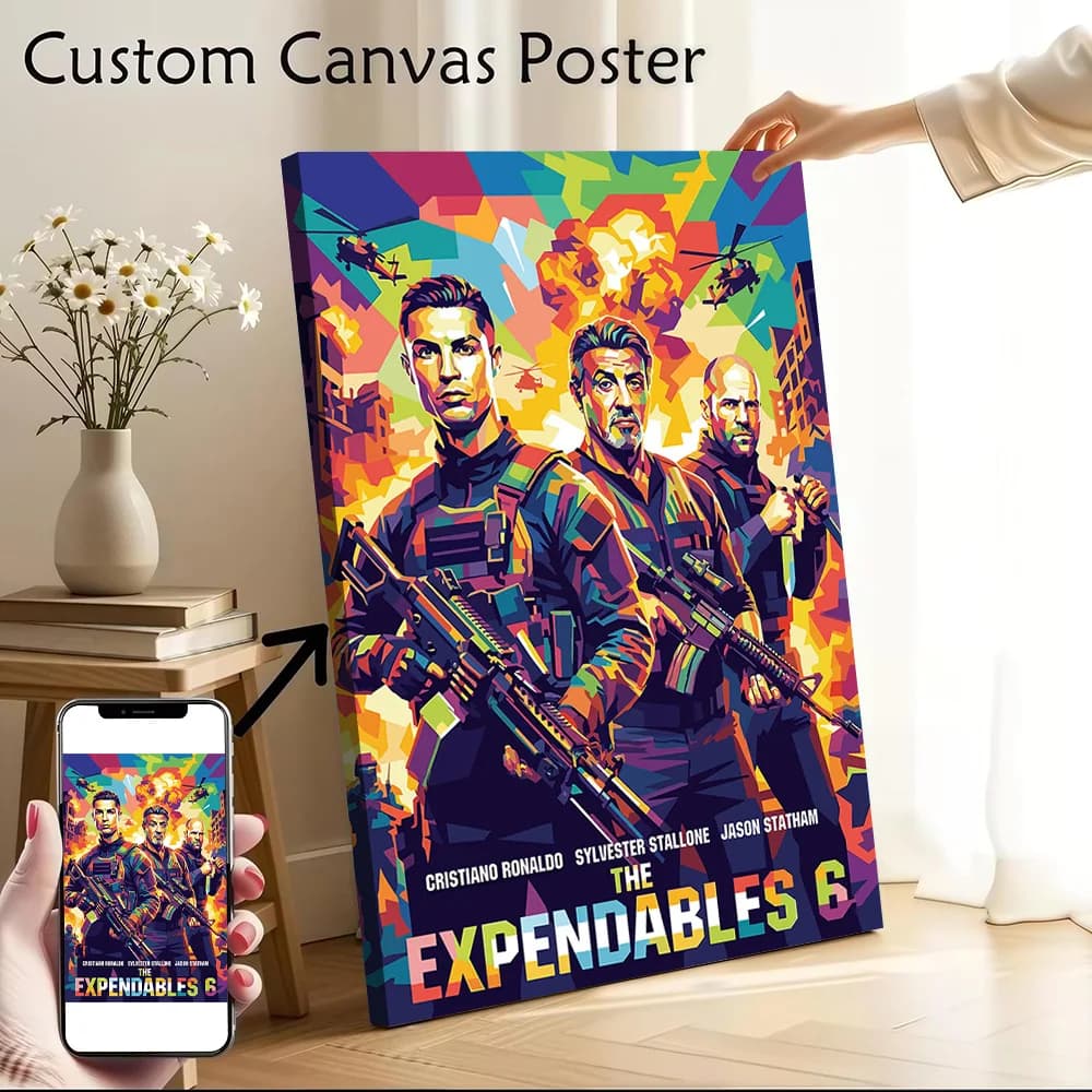 The Expendables 6: Action Movie Printed Canvas Poster Personalized High Quality Wall Art Paintings for Room Decoration Gaming