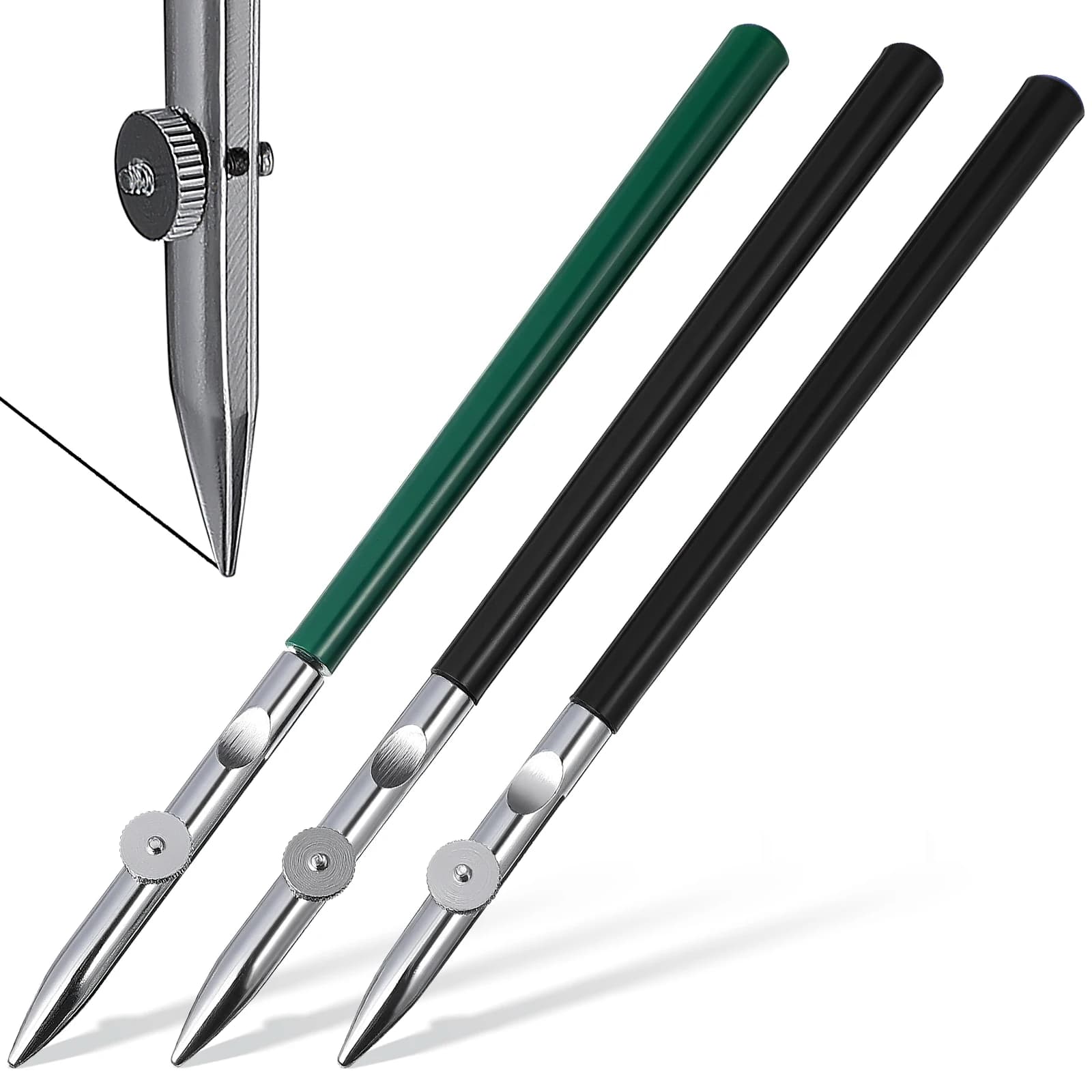 3Pcs Straight Line Pen Set Adjustable Metal Ruling Pen for Drawing Fine Lines Technical Art Calligraphy Craft DIY Projects