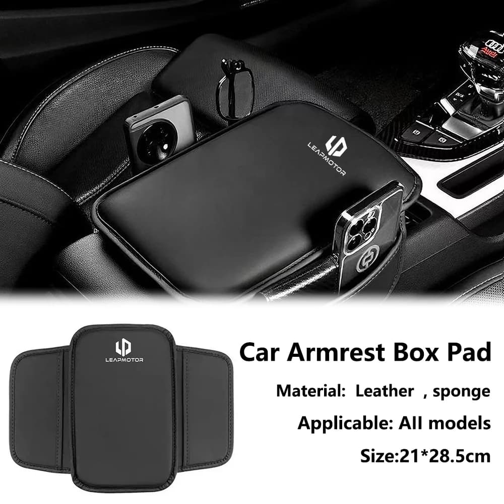 Per Leapmotor T03 S01 C11 C01 C10 Leap MotorCar Bracciolo Pad con custodia PU Auto Gomito Pad Car Center Console Bracciolo Box