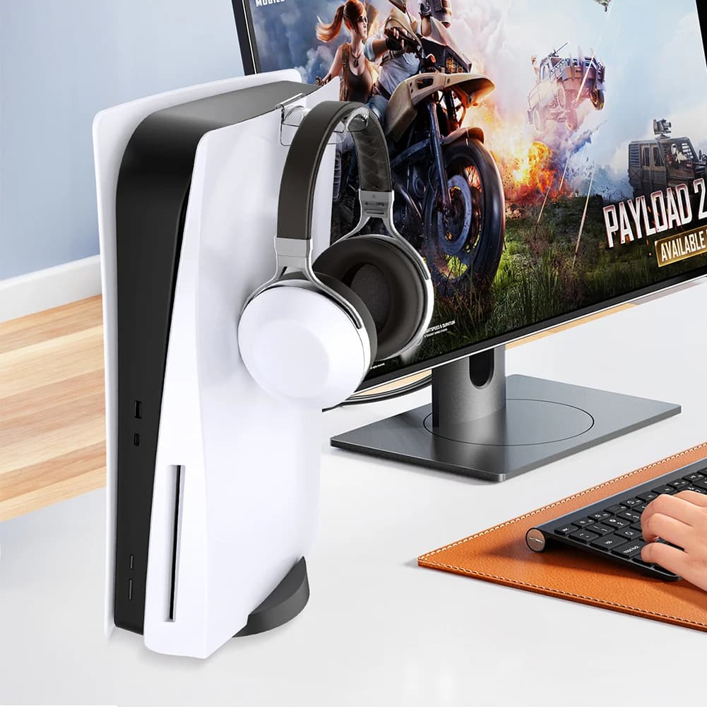 Supporto per cuffie trasparente, gancio per cuffie facile da installare, appendi-cuffie per console PS5/PS5 Slim, accessori per videogiochi