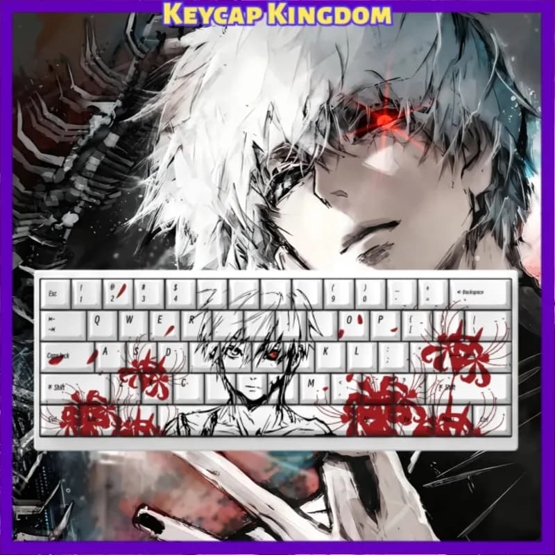 Tokyo Ghoul Kinki Ken Anime Keycap Tastiera meccanica Cherry PBT Keycap personalizzato Tablet Laptop PC Accessori per tastiera da gioco