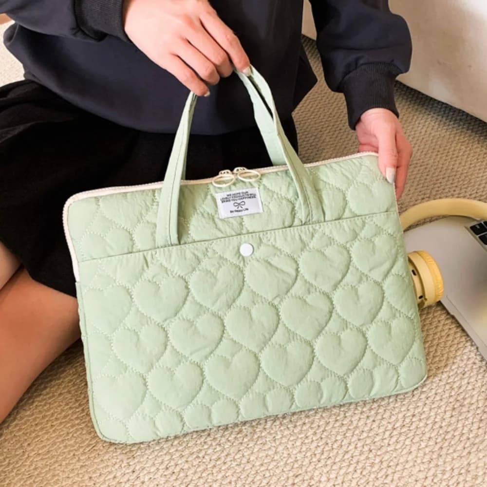 Laptop Cover Handle Style Laptop Sleeve Sweet Simple Computer Handbag Lightweight Portable Laptop Bags Women/girl