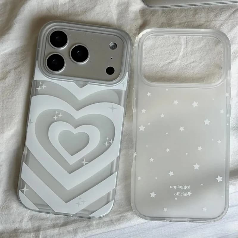 Star Love Korean Ins Cartoon Translucent Y2K Phone Case Waist For iPhone 17 AIR 16 15 14 13 12 11 Pro XR Max 7 8 Plus Mini Cover