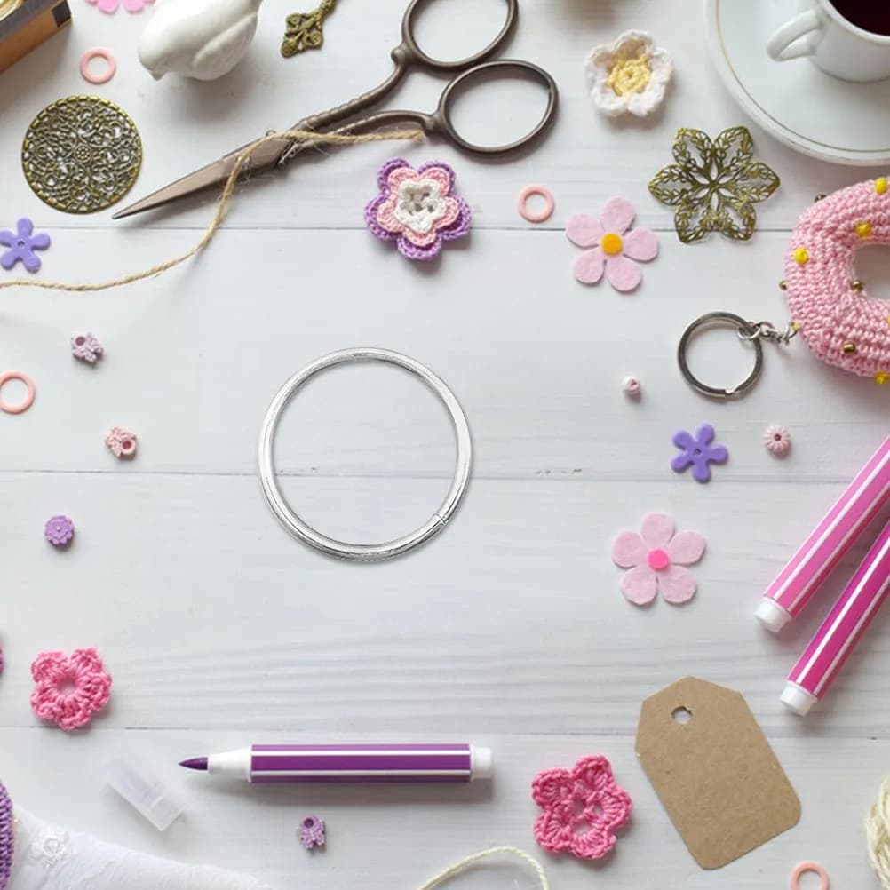 20 Pezzi Cerchi in Metallo per Artigianato, 2 Pollici, Anelli Decorativi Multifunzione per Fiori, Facili da Installare, Robusti per Appendere Piante, Matrimoni