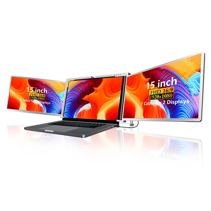 Portable Laptop Monitor Prolong 15-inch FHD laptop screen with C type for 15"-17" laptop.