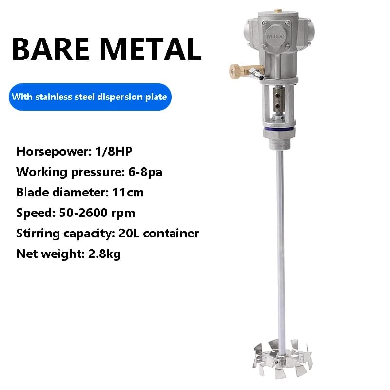 Miscelatore pneumatico da 20 litri Agitatore d'aria Frullatore d'aria Agitatore Miscelatore d'aria 2600 giri/min 1/8 HP 5 galloni