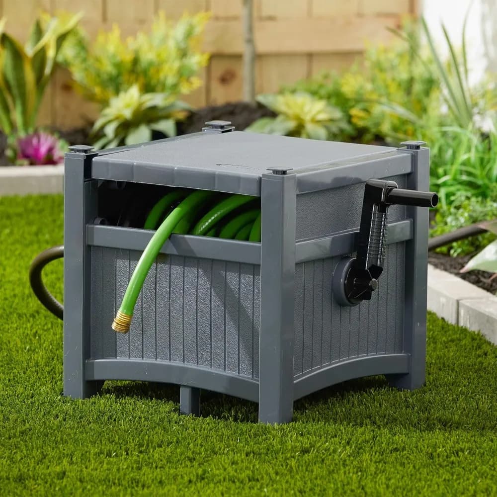 Garden Wrap Container, Grey Cyberspace – External Resin Container, Contains up to 30 Meters of Standard Tube 5/8 of Pollice