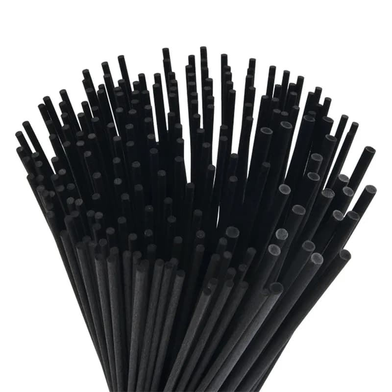 100PCS L50/40/35/30cm X 5/4/3mm Black Fiber Rattan Sticks for Home Decoration Air freshener,Essential oil Reed Diffuser Sticks