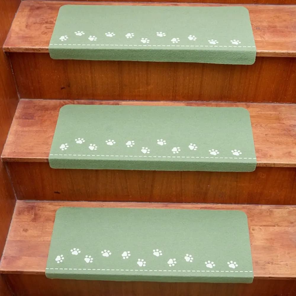 Tappetino per scale autoadesivo luminoso con artiglio per orso, lavabile, di sicurezza, per gradini muti, antiscivolo, per assorbimento d'acqua, per scalare