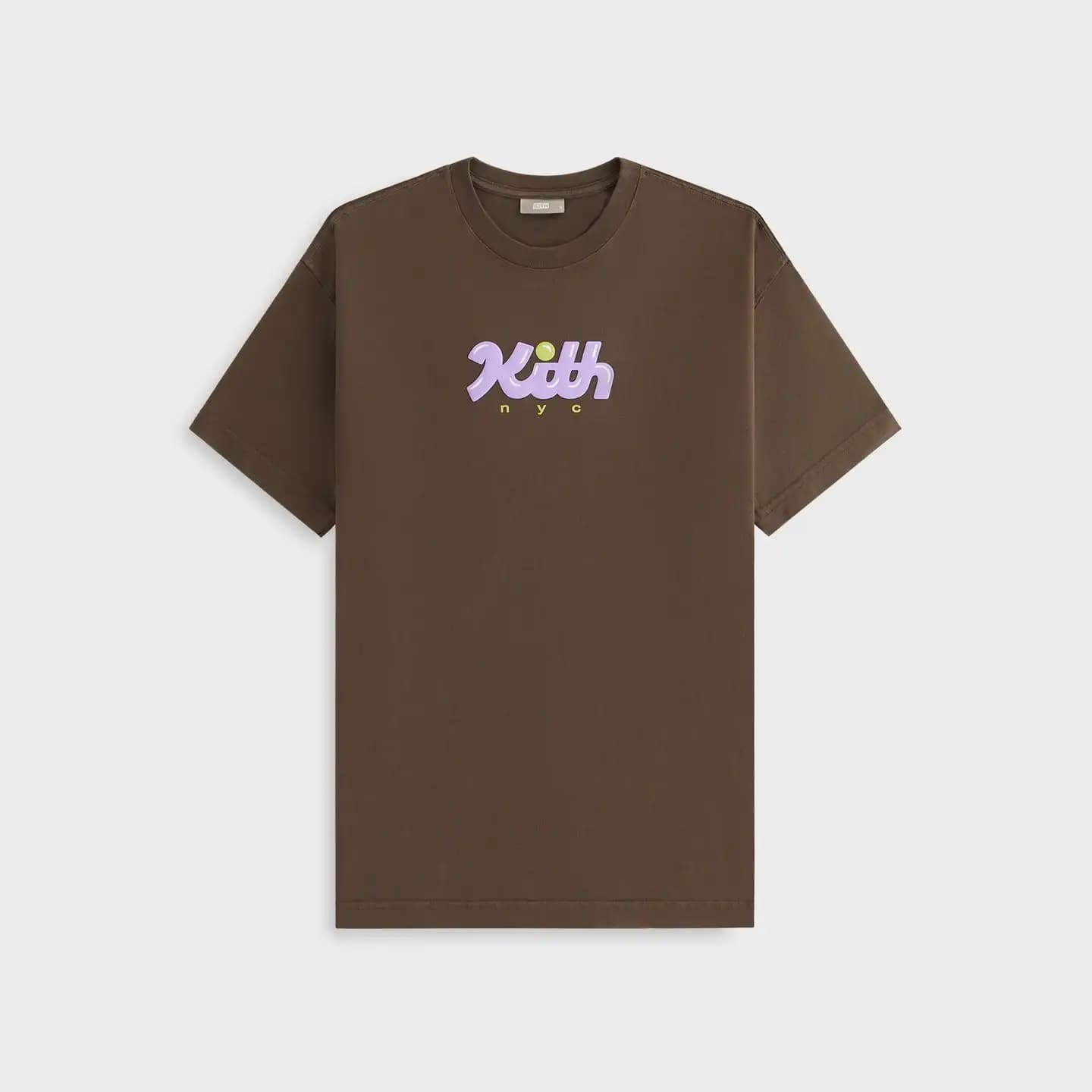 T-Shirt Oversize in Cotone a Maniche Corte Unisex Stile Casual Americano con Stampa Logo Kith Box Comoda Maglietta con Collo Tondo