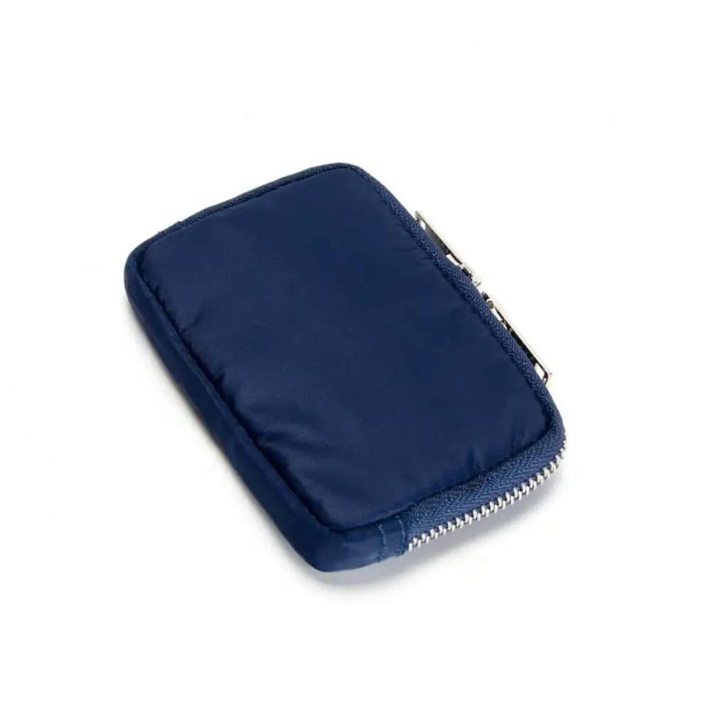 Portamonete Quadrato Portatile in Nylon con Protezione RFID, Porta Carte Antifurto, Portafoglio da Uomo con Cerniera, Mini Borsa Stile Coreano per Auricolari, per Donna