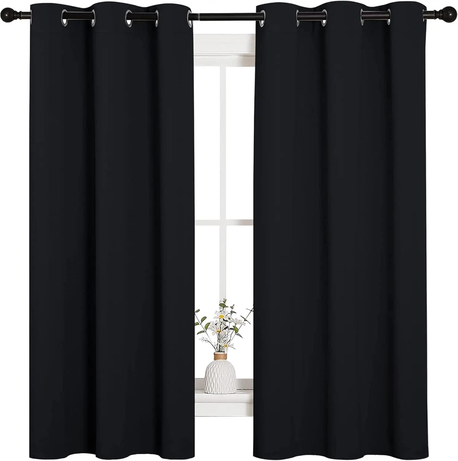 Halloween Blackout Curtains 42x63 Inch - Thermal Insulated Grommet Drapes for Bedroom, 2 Panels