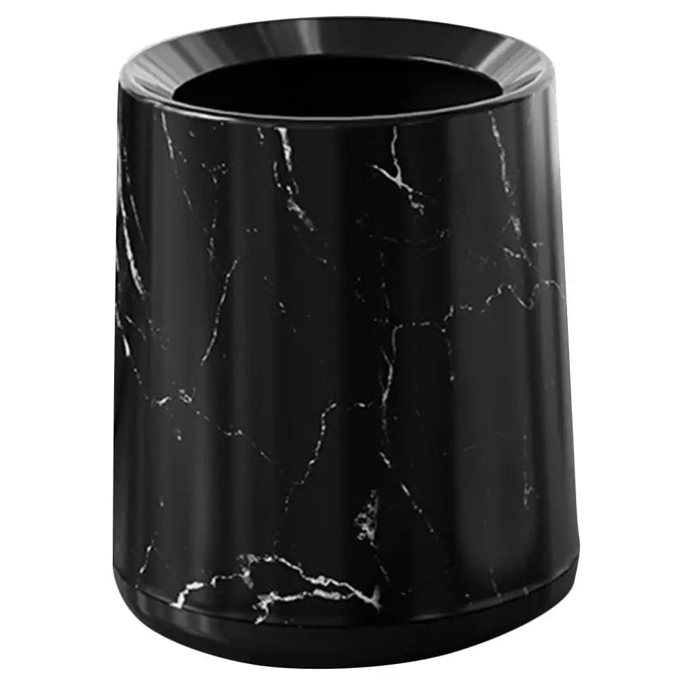 Marble Wastebasket Bathroom Mini Trash Can Compact Small Decorative Garbage Bin for Kitchen Bedroom Office Desk Restroom