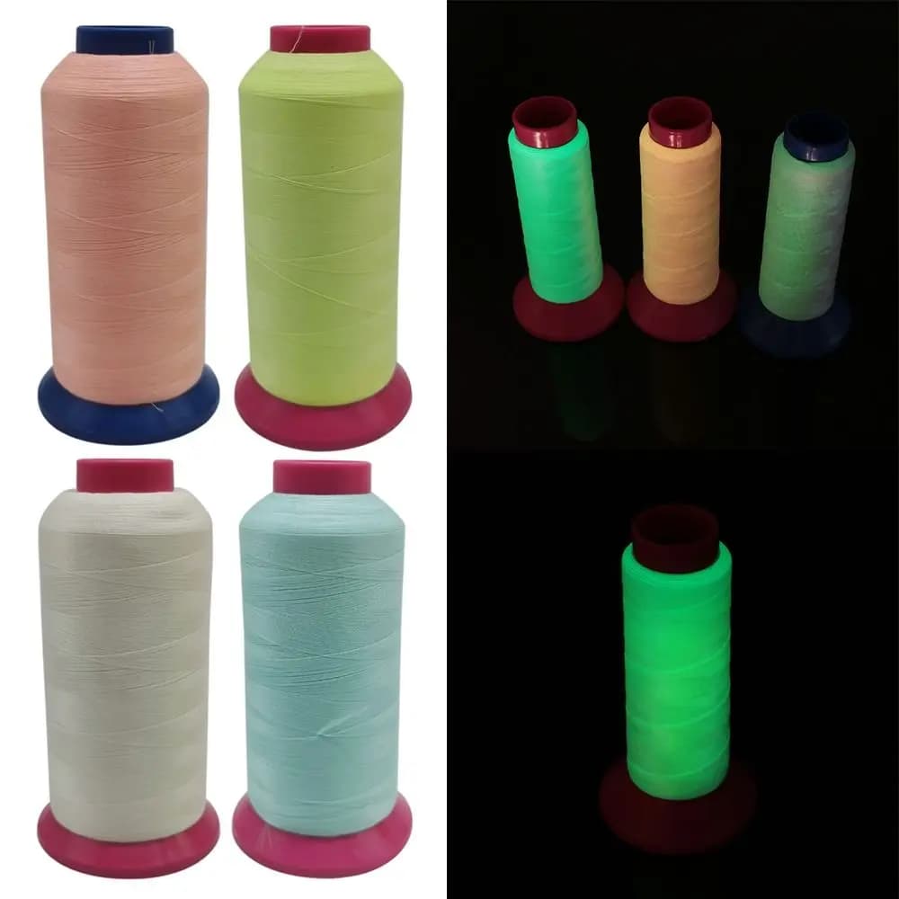 Accessori per cucire da ricamo in poliestere da 1000 metri Filo per cucire a punto croce Linea luminosa che si illumina al buio