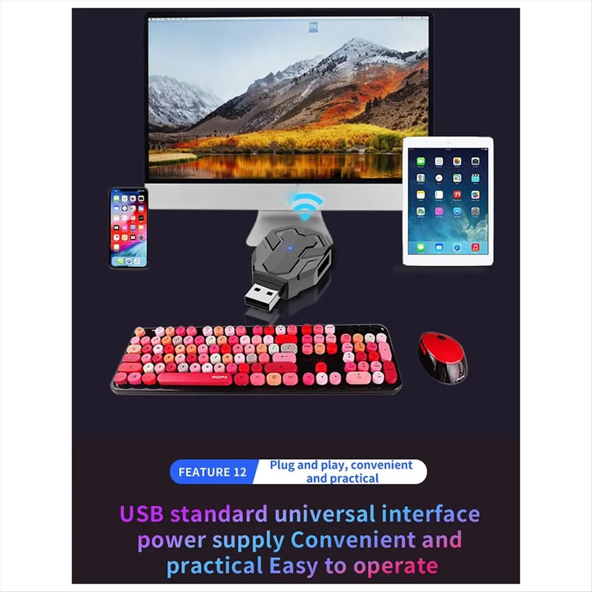 (A15I) M1-Mini Keyboard & Mouse Converter V 5.2 Gaming Mouse & Keyboard Adapter Converter Automatic Pressing
