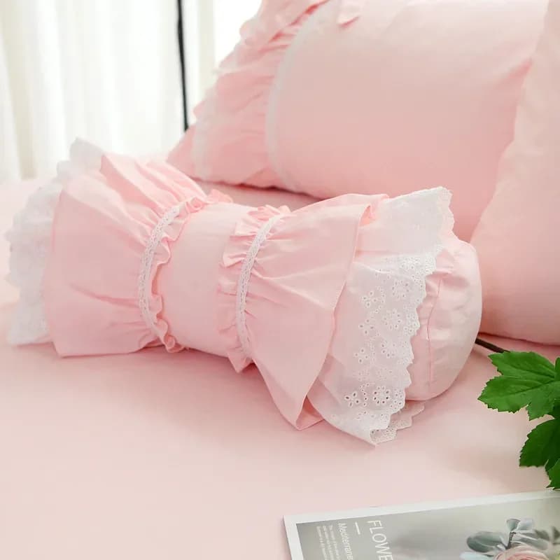 Dolce volant di pizzo cuscino letto cuscino di biancheria da letto decorativi cuscini principessa lombare del cuscino della caramella cuscini divano mano si fonda letto accessori