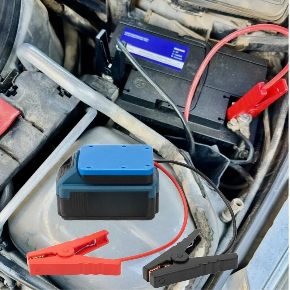 Adattatore per cavi di avviamento portatile per batteria HERCULES 20V con clip di avviamento per l'avviamento dell'auto (senza batteria)