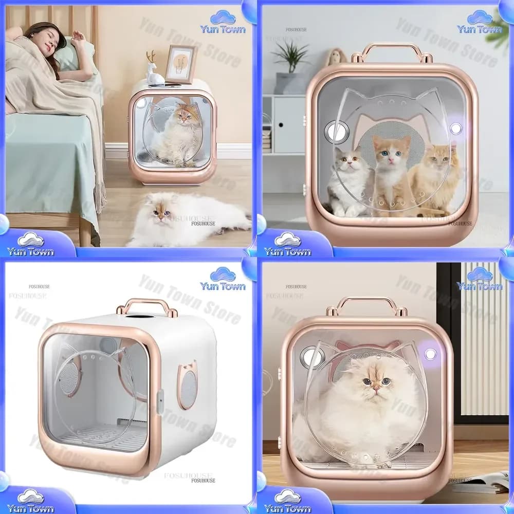 Automatic Cat Water Blower for Pets Dog Hair Dryer Intelligent Pet Drying Box Bath Hair Blowing Machine for Household Pet