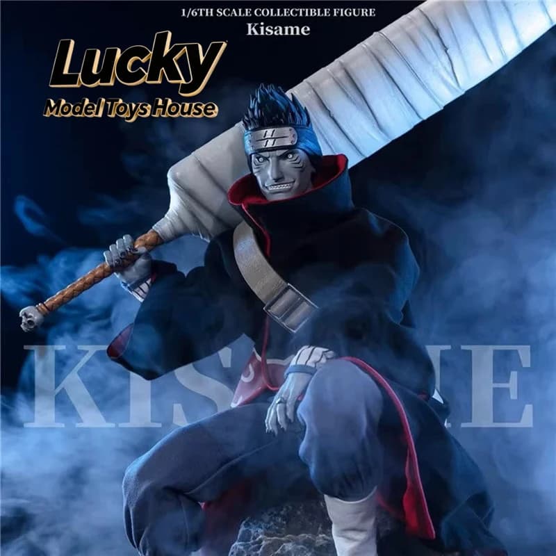 RocketToys ROC-007 1/6 Action Figure da Collezione Kisame con Stampa Nuvola Rossa e Tunica Lunga, 12 Pollici, Modello Maschile Anime Naruto