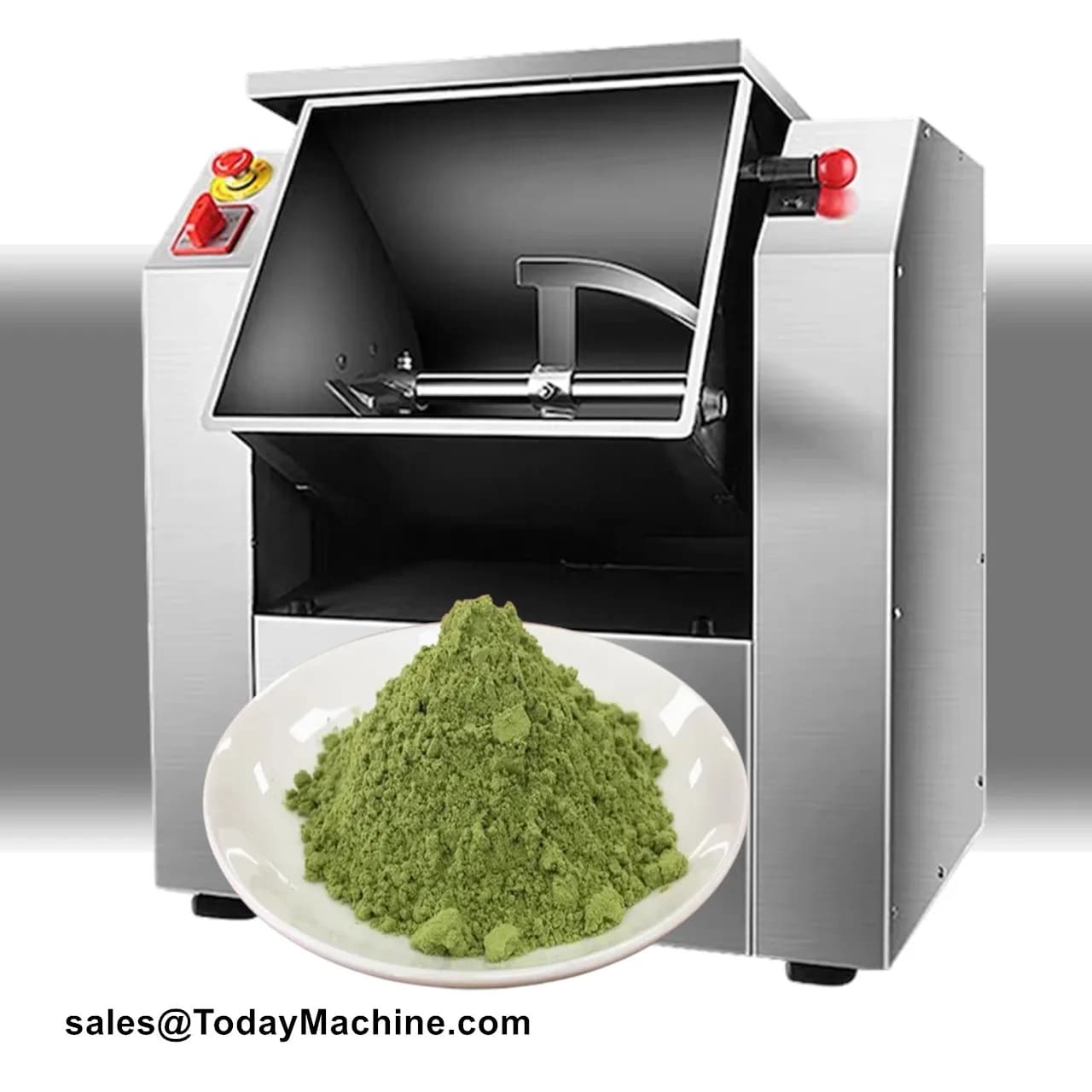 Mixer for powder strip blender for wheat flour