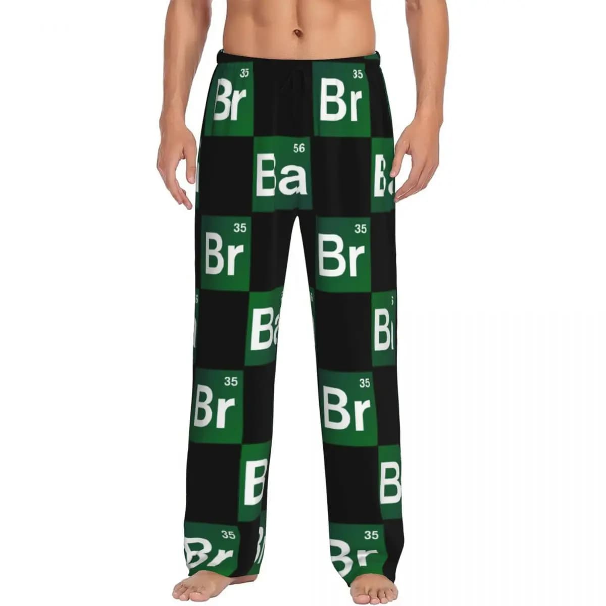 Pantaloni da pigiama personalizzati Breaking Bad Elements da uomo Heisenberg TV Show Sleepwear Lounge Pantaloni da notte elasticizzati con tasche