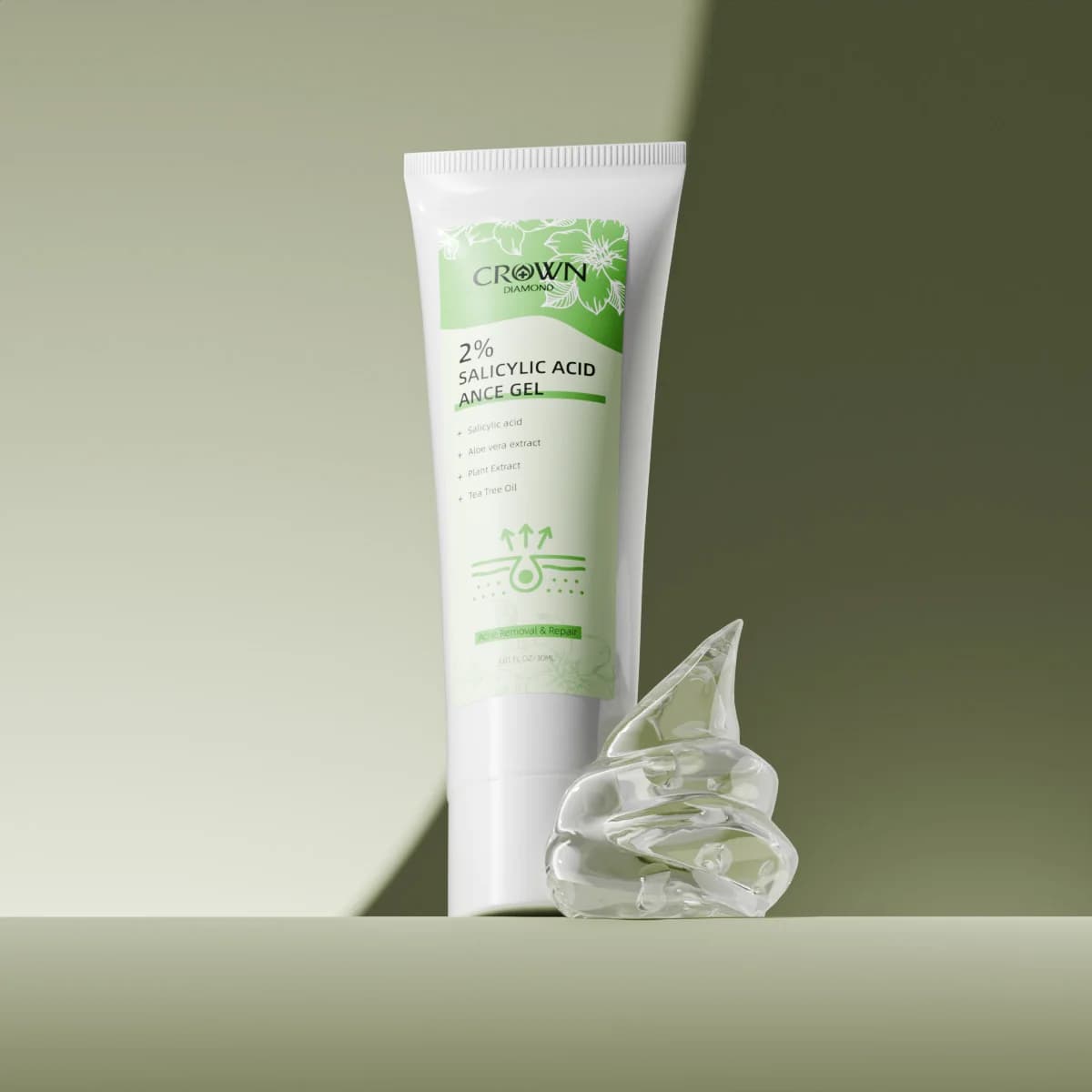 Acne removal cream with 2% salicylic acid, anti-acne repair, redness, brown spots, deep pore cleaning, oil control, moisturizing, skin care