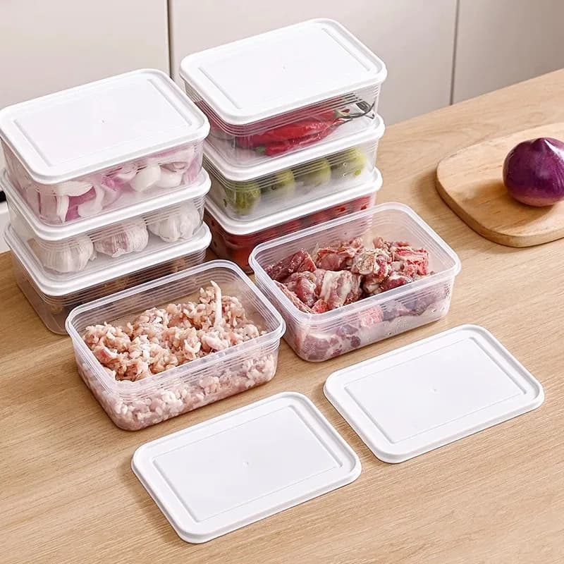 Contenitore per Alimenti Congelati, Scatola per Conservazione Carne, Contenitore per Microonde, Organizzazione Domestica