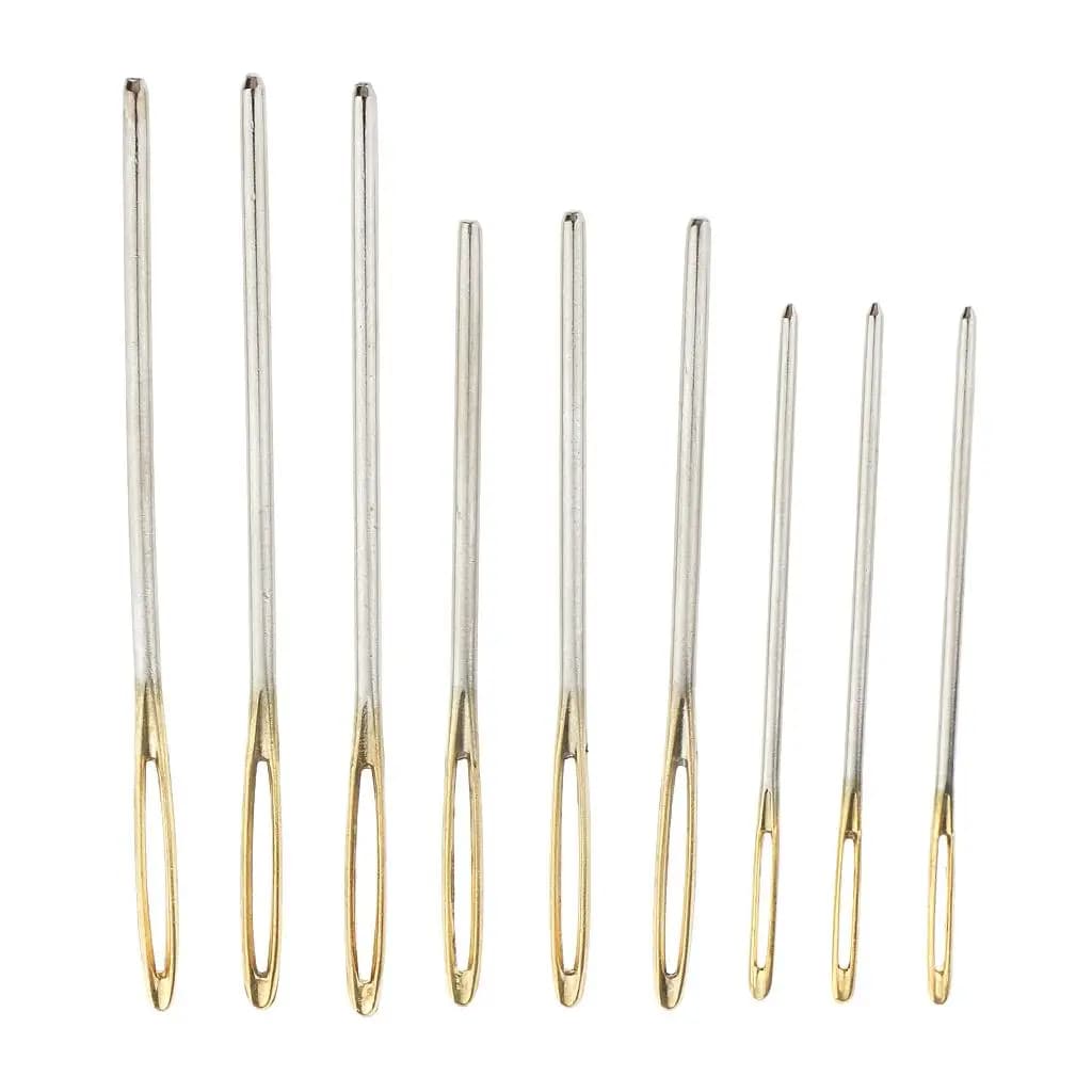 Set di Aghi a Punta Smussa in Acciaio Inox con Occhiello Grande per Ricamo a Nastro, Cucito a Maglia, Quilting e Accessori per Cucito a Mano