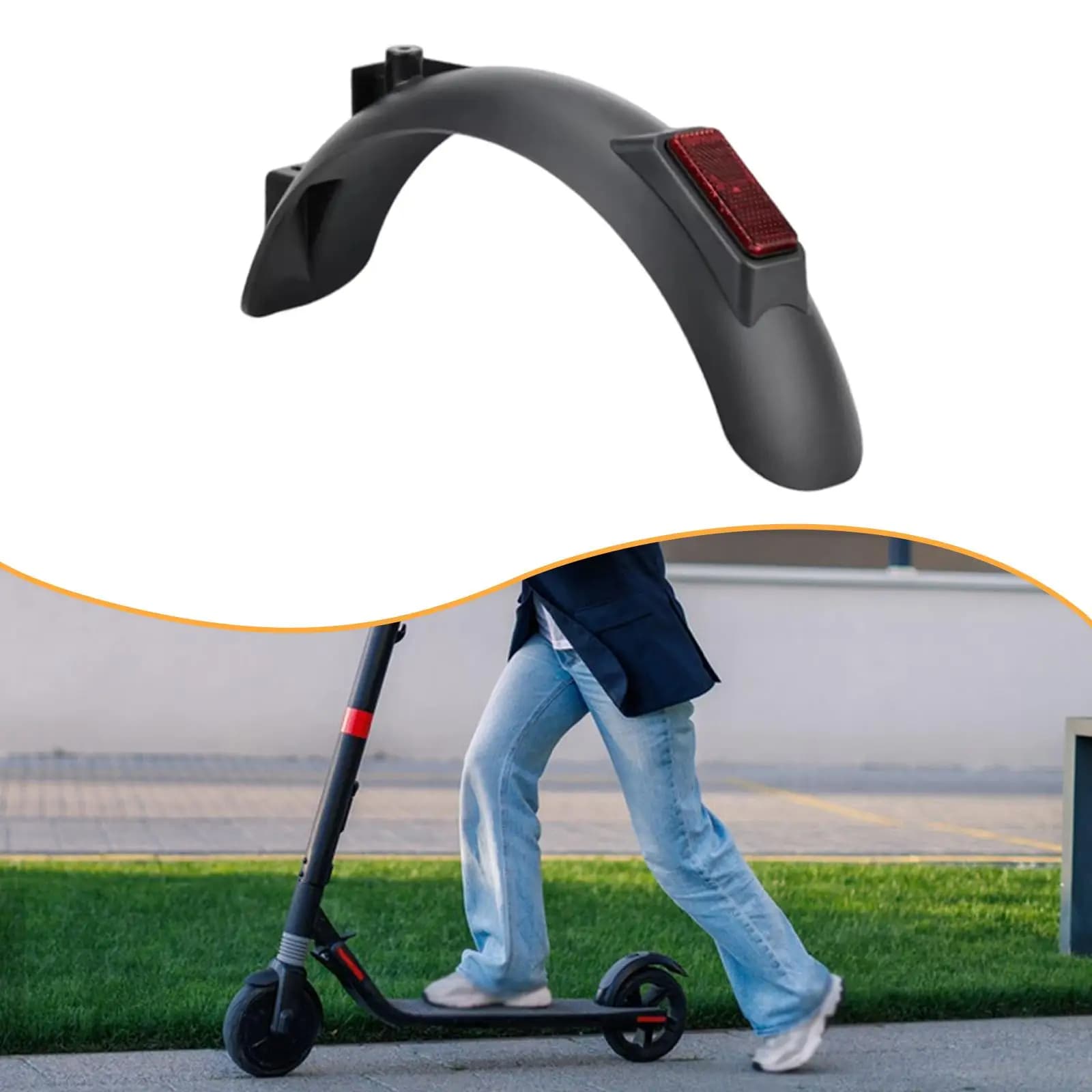 Parafango posteriore per bici elettrica con parte di riparazione del riflettore per parafango ruota posteriore 4Lite 2Gen