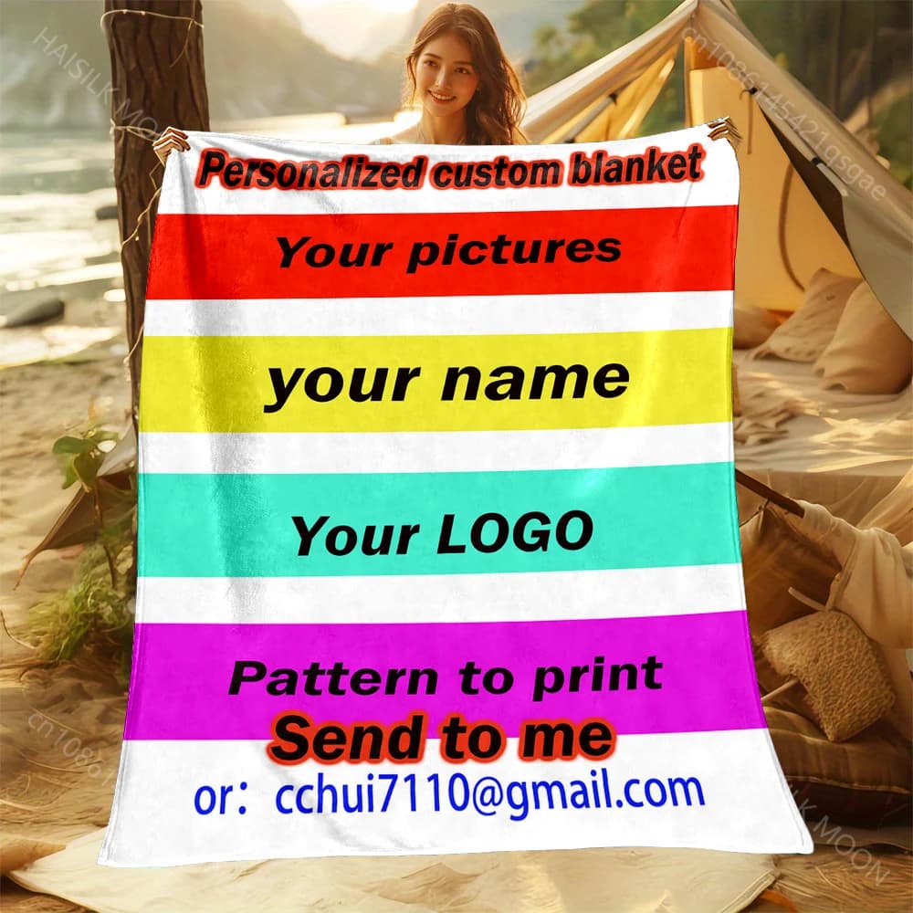 Coperte Personalizzate HD con Nome, Foto, Logo, Messaggio, Testo, Contattaci per un Ottimo Regalo per le Feste