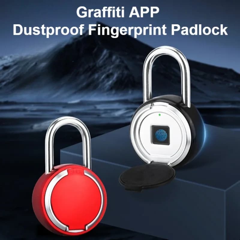 Graffiti APP fingerprint padlock outdoor waterproof and anti-theft home smart lock