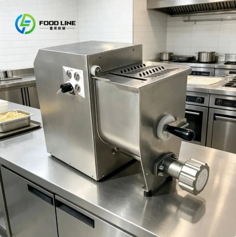 Commercial Stainless Steel Pasta Maker Machine with Touchscreen & Adjustable Speed for Restaurants, Factories, Home Kitchens