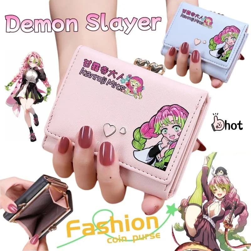 Portafoglio Demon Slayer, Portamonete Anime Kawaii Creativo e Personalizzato, Regalo di Compleanno per Amici