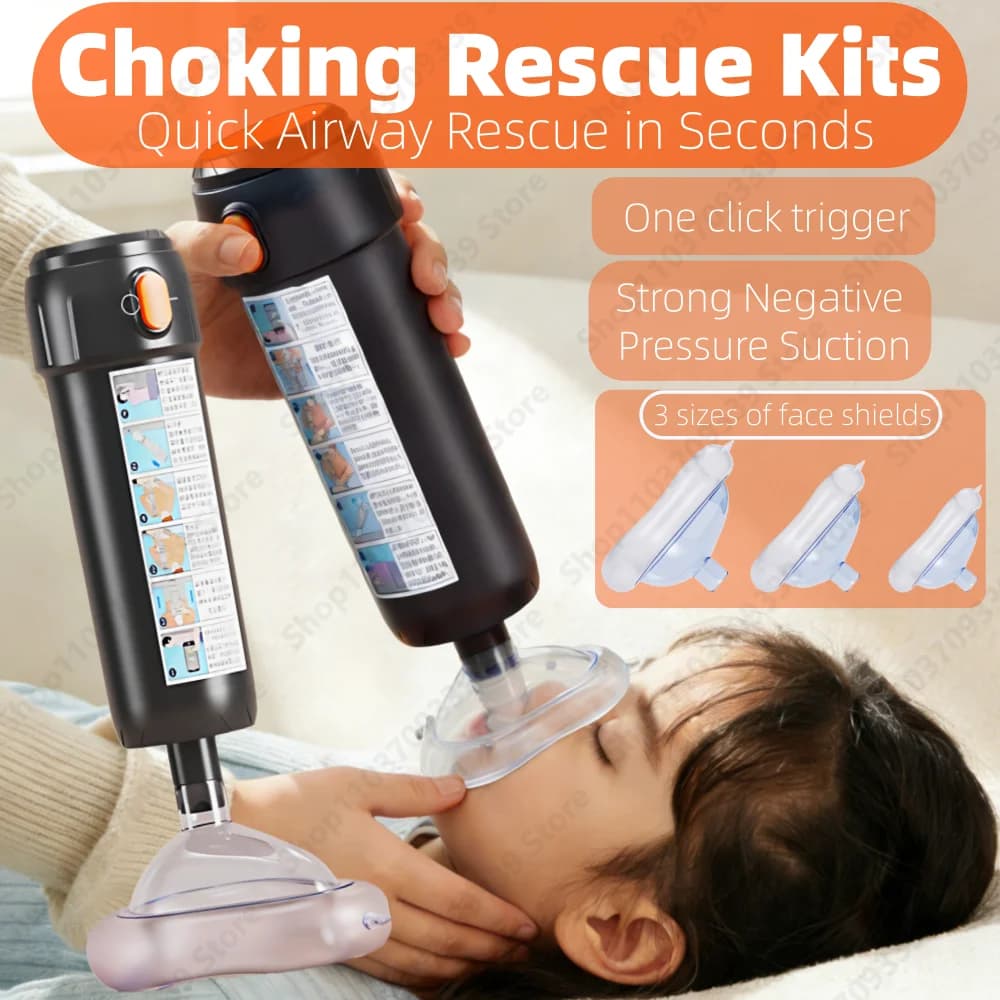 Portable First Aid Kit Auto Heimlich First Aid Choking Rescue Device Home Cpr Choking Emergency Device Adult Children Asphyxia